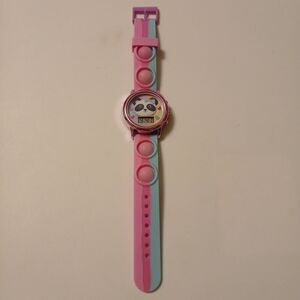 Accutime Panda Kids LCD Watch Colorful Gradient Purple Blue - READ